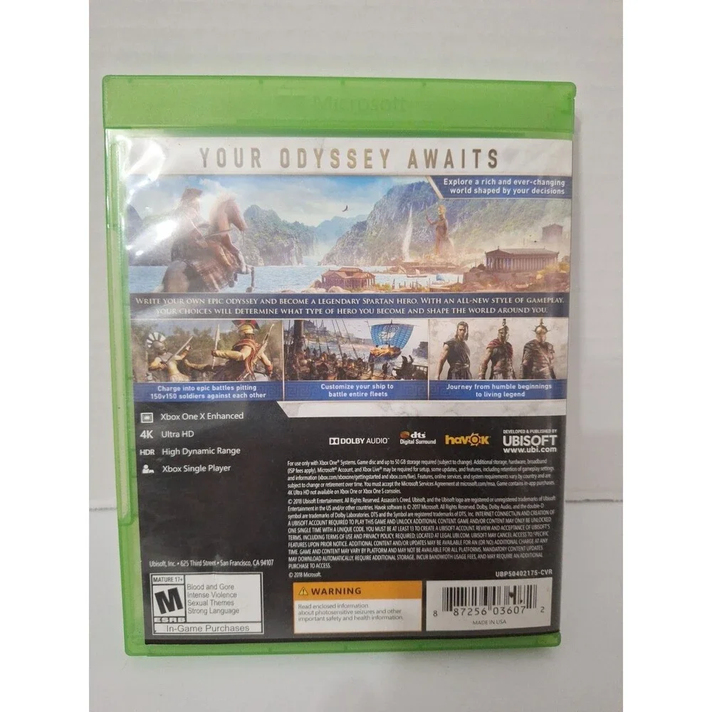 Ubisoft Assassin's Creed Odyssey Xbox One 4K HDR Xbox One X Enhanced M 2018